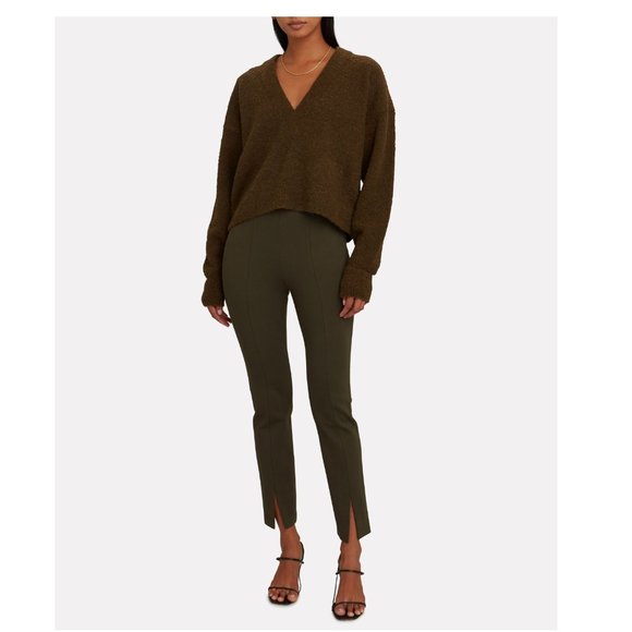 Tibi Bond Stretch-knit Tailored Leggings in Green - Picture 1 of 12